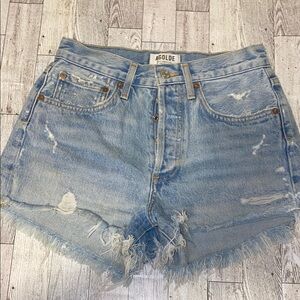 AGOLDE Parker Vintage Distressed Jean Shorts High-Waisted Size 23